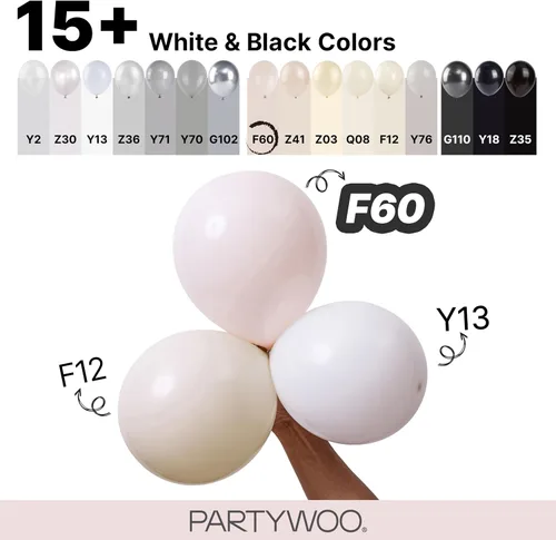 Vista 221 de PartyWoo 50 globos de látex color piel albaricoque, globos de helio boho de Albaricoque-f05
