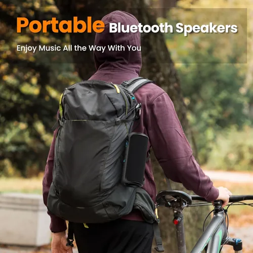 Vista 7 de Raymate Altavoz Bluetooth, IPX7 impermeable, estéreo de 30 W con graves profundos, diente azul inalámbrico 5.3, emparejamiento TWS de rango de 100