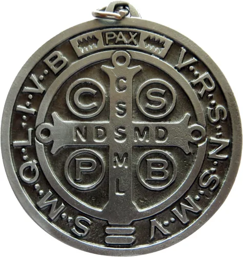 Vista 2 de Medalla San Benito 2.5" Medalla de San Benito de 2.362 in, Acero inoxidable, No es una piedra preciosa
