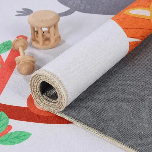 Vista 2 de Superior Alfombra de interior para niños, alfombra lavable con respaldo de puntos de fieltro, antideslizante, para niños pequeños y bebés, perfecta