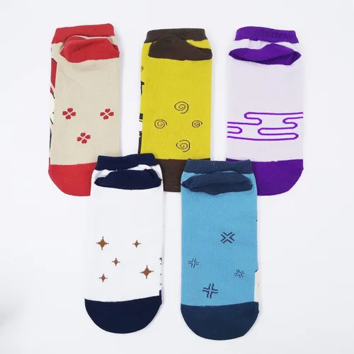 Vista 6 de Calcetines de anime para mujer, 5 paresset Anime Cosplay Ropa Anime Merch