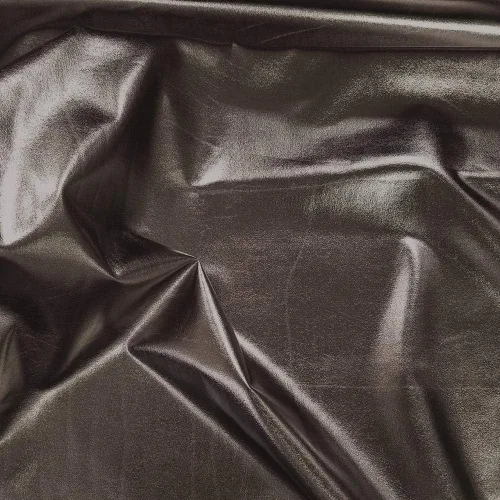 Vista 2 de Tela elástica de 4 vías Lame Metallic Spandex (negro)