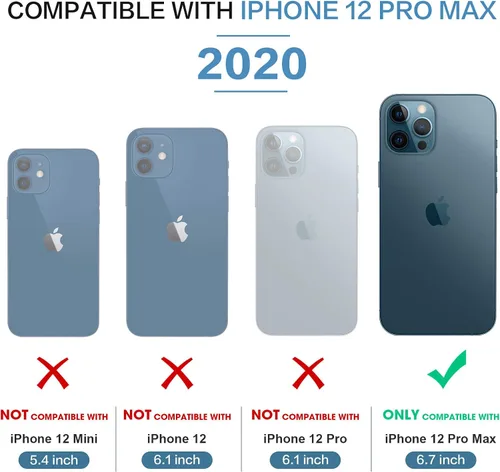 Vista 2 de MATEPROX - Carcasa de iPhone 12 Pro Max 6.7" 2020, diseño brillante