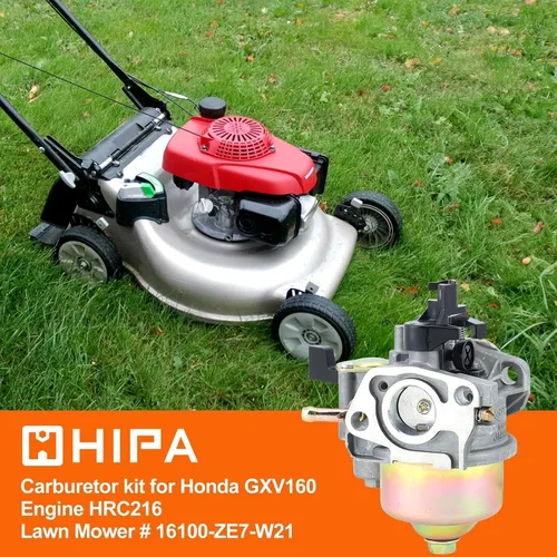 Vista 5 de Hipa HR216 GXV160 Carburador para Honda HR214 HRC216 HRC216K1 Cortadora de césped Motor pequeño Reemplazo para 16100-ZE7-W21 17210-ZE7-505 Filtro