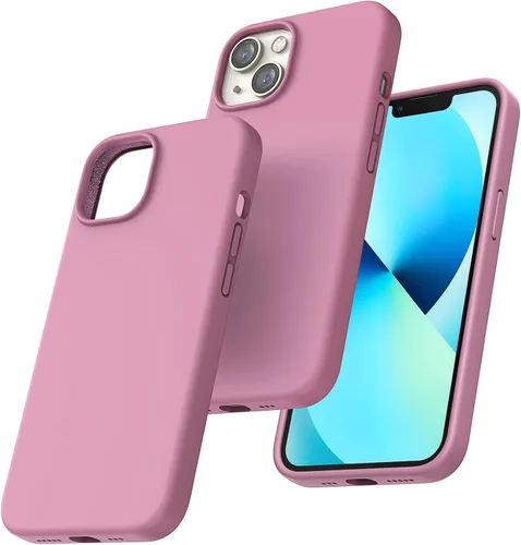 Vista 8 de TOCOL Funda delgada de silicona para iPhone 13 de 6.1 pulgadas, ajuste preciso, antideslizante, protección contra caídas, verde alpino