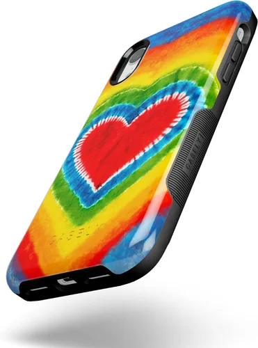 Vista 9 de Casely Funda para iPhone XR Funda con diseño de corazón teñido anudado
