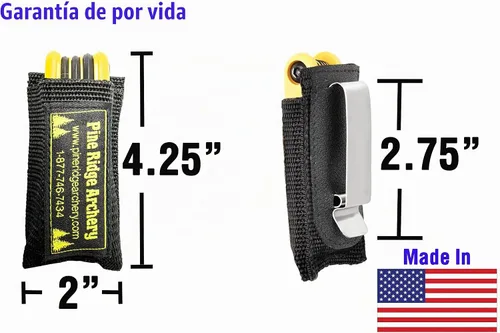 Vista 5 de Pine Ridge Archery Juego de llaves Allen para arqueros y kit de combo con funda