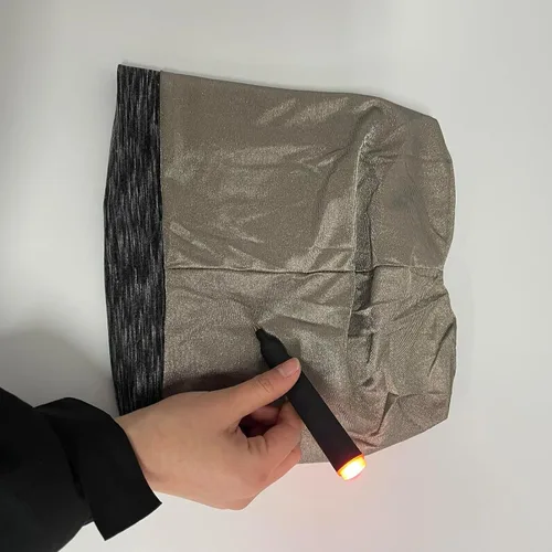 Vista 7 de Amerthing Sombrero Faraday,Gorro de fibra de plata Faraday Slouch,Gorra de protección tejida