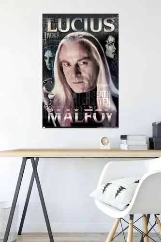 Vista 4 de Trends International The Wizarding World: Harry Potter - Póster de pared de Lucius Malfoy, 34 pulgadas de largo x 22.4 W, versión premium sin marco
