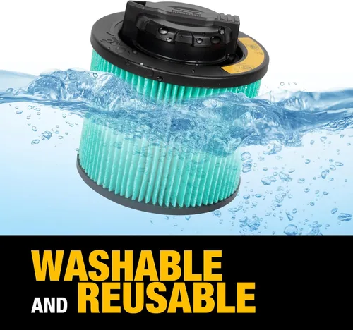 Vista 6 de DEWALT Filtro de vacío HEPA de repuesto DXVC4003, apto para la mayoría de aspiradoras húmedas y secas de 4 a 5 galones, filtro de cartucho