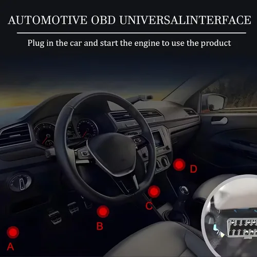 Vista 4 de Herramienta de diagnóstico de escáner de coche OBD2, lector de código OBDII/EOBD para vehículos V520, lector de códigos de falla automotriz