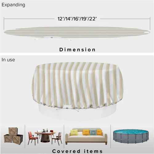 Vista 84 de Fundas para muebles de patio, impermeables, resistentes a los rayos UV, resistentes a los rayos UV, para exteriores, mesa redonda y rectangular