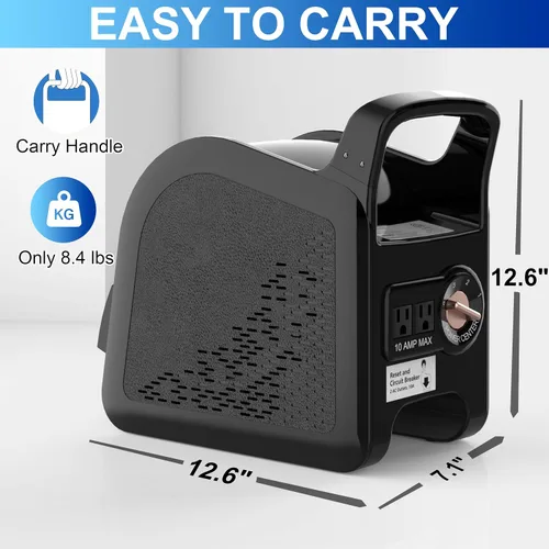 Vista 2 de Ventilador portátil para el hogar: ventiladores de piso de alta velocidad para refrigeración y secado, motor de aire con rotación de 185°
