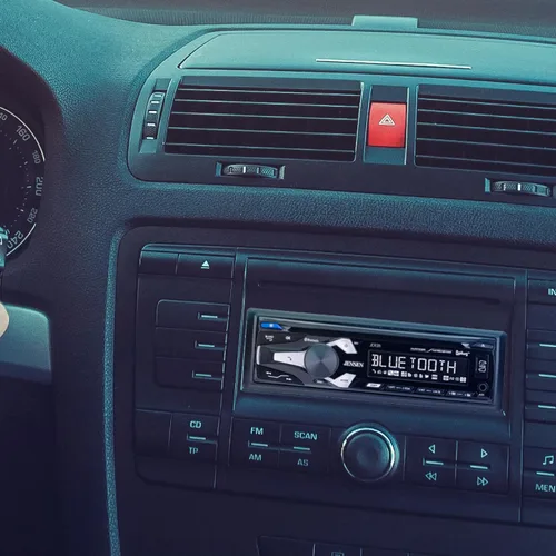 Vista 7 de Jensen JCR311 Estéreo de coche con pantalla LCD de 10 caracteres DIN único con reproductor de CD Llamadas manos libres Bluetooth y transmisión