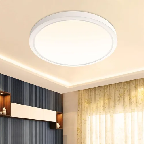 Vista 10 de inShareplus Lámpara de techo LED de 7 pulgadas, color blanco de 12 W (equivalente a 120 W) 5000 K, luces de techo blancas de montaje empotrado