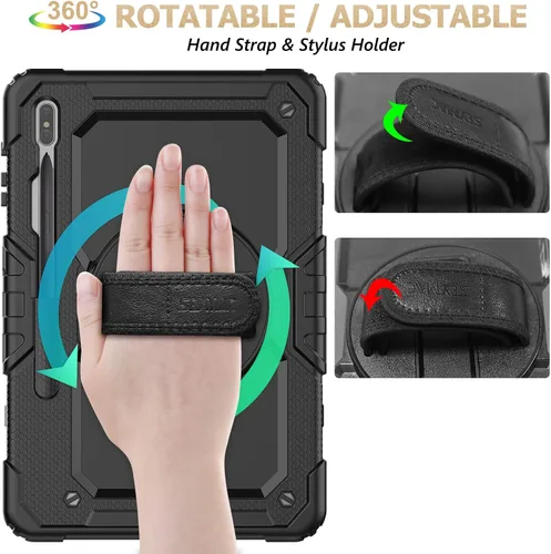 Vista 3 de SEYMAC stock Funda para Samsung Galaxy Tab S7 FE / S8 Plus 5G Funda de 12.4 pulgadas con protector de pantalla portalápices