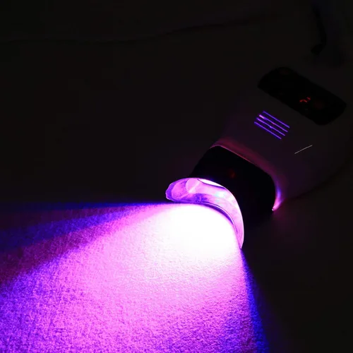 Vista 3 de Móvil Dientes Blanqueamiento Lámpara 3 Modo Azul Claro Rojo Púrpura Luz Lámpara de Blanqueamiento Acelerador Fijación en Mesa