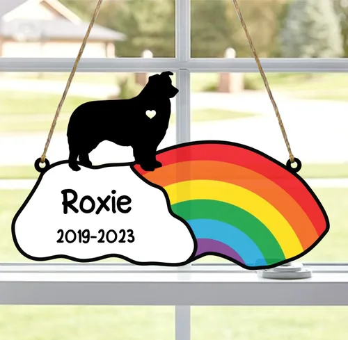 Vista 44 de LOVELYPOD Rainbow Bridge - Regalos conmemorativos para mascotas, regalos conmemorativos para perros afganos por pérdida de sabueso afgano, regalo