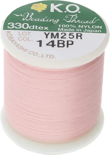 Vista 15 de KO Hilo de nailon para cuentas, color verde manzana, japonés previamente encerado 100% nailon, 330TEX, resistente a enredos, carrete de 50 m / 55