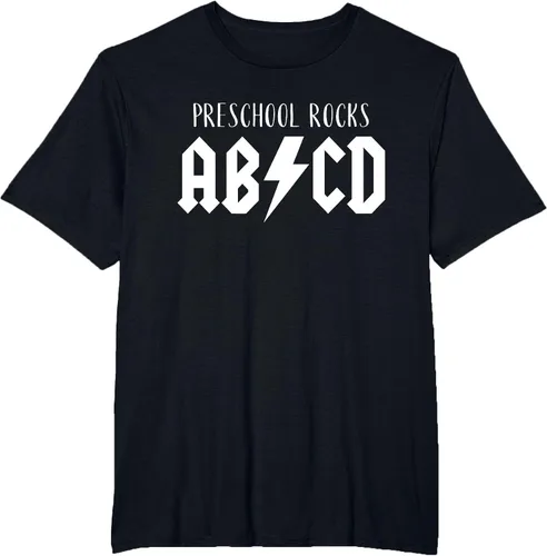 Vista 5 de Preschool Rocks Teacher Back to School ABCD Rock First Day T-Shirt Asphalt Grey