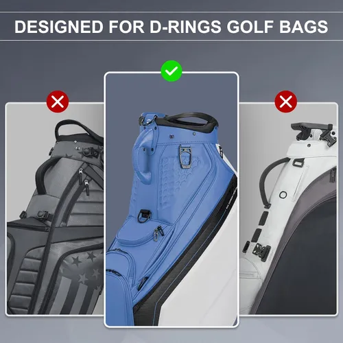 Vista 4 de Correa de hombro para bolsa de golf, correas ajustables acolchadas individuales, reemplazo universal