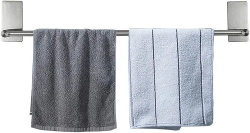 Vista 17 de NearMoon toallero de barra autoadhesivo de acero inoxidable para baño, soporte para colgar toallas en la pared, estilo contemporáneo, sin