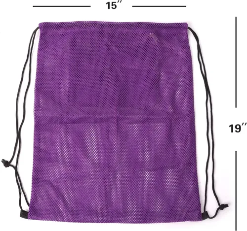 Vista 2 de GSE Bolsa deportiva de malla para niños y adultos. Bolsa de equipo deportivo de malla para pelotas deportivas, playa, viajes, gimnasio, natación