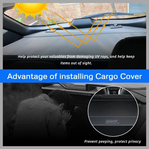Vista 5 de Cubierta de carga para maletero compatible con Mazda CX-5 2017 2018 2019 2020 2021 2022 negro retráctil para maletero trasero