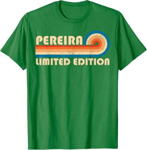 Vista 5 de PEREIRA - Camiseta vintage con apellido retro de los años 80 y 90, Negro