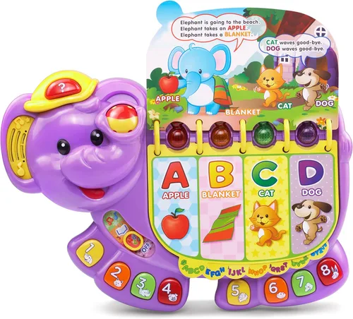Vista 2 de VTech elefante para tocar y aprender, morado, exclusivo en línea