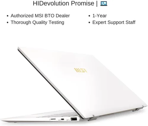 Vista 9 de HIDevolution MSI Prestige 13Evo A12M [Pure White] 13.3 FHD+, 1.2 GHz i5-1240P, Intel Iris Xe, 16GB LPDDR4X-4267, 1 TB PCIe SSD, Windows 11 Home