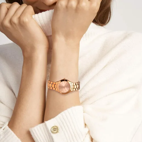 Vista 7 de BUREI Reloj de negocios para mujer con fecha de día, movimiento de cuarzo analógico, pulsera de acero inoxidable de oro plateado, reloj de moda