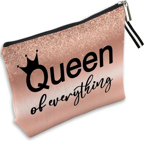 Vista 8 de Bolsa de maquillaje inspirada para mujer, bonita bolsa de cosméticos para amigos y familia, bolsa de aseo de viaje, bolsa de cosméticos portátil