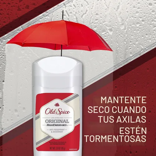 Vista 4 de Old Spice Antitranspirante y desodorante de alta resistencia, original 3 oz