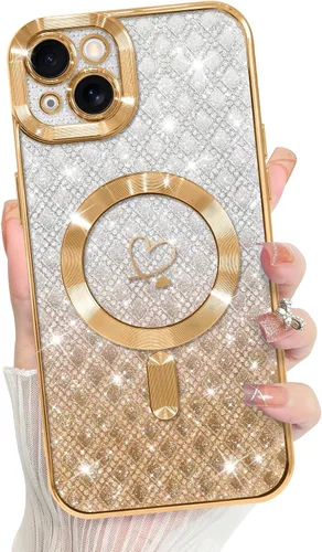 Vista 76 de Bonoma Compatible with iPhone 17 Pro Max Case 2025 Heart Checkered -Gold A cuadros-oro