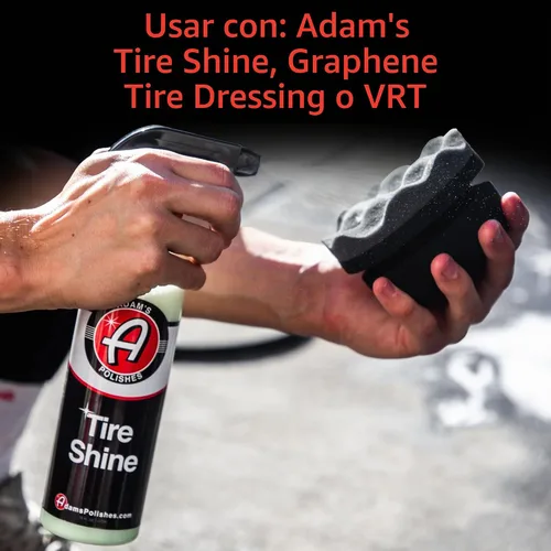 Vista 5 de Adam's Polishes Pro Neumático Agarre Hexagonal Aplicador - Herramienta de Esponja de Espuma para Brillo de Neumáticos y Detalles de Coche
