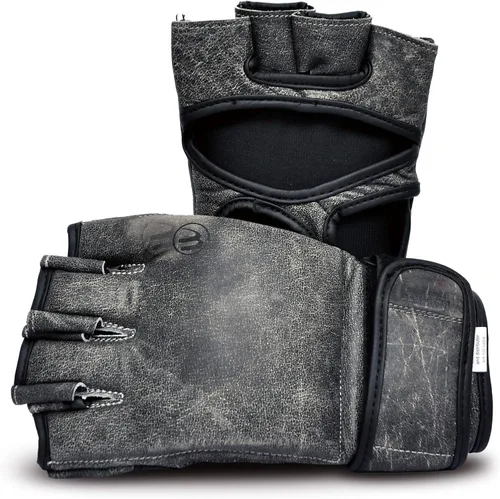 Vista 2 de Antique Grey Series - Guantes de lucha vintage de MMA - Piel auténtica
