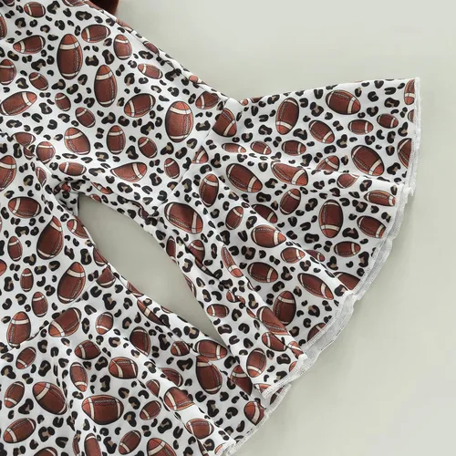 Vista 7 de Karuedoo Conjunto de sudadera de manga larga para bebé niña con pantalones acampanados para otoño e invierno