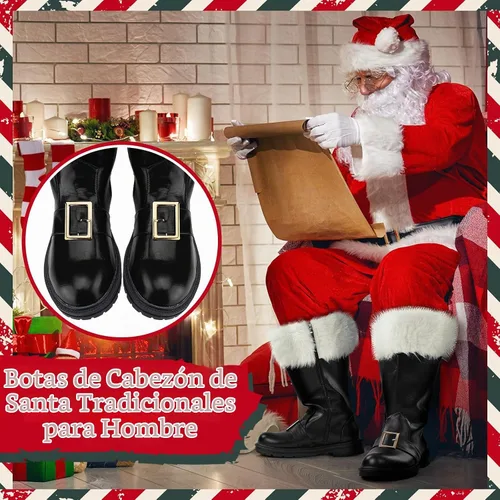 Vista 5 de Liitrsh Botas de Papá Noel de Navidad Negro
