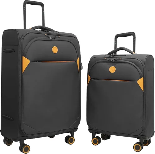 Vista 20 de Verage Cambridge - Maleta ligera con ruedas giratorias expandibles, Negro -, Conjuntos de equipaje negro Softside