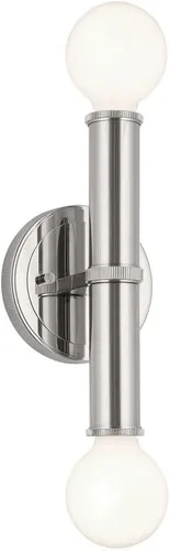 Vista 4 de Kichler Torche - Aplique de pared (2 luces, 9.75") en níquel pulido