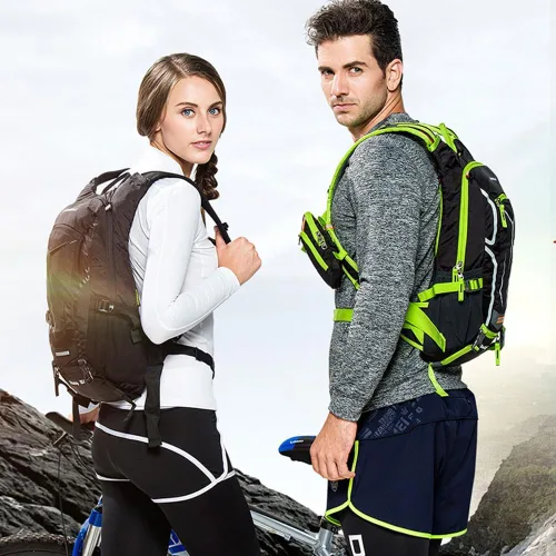 Vista 6 de Mochila de ciclismo al aire libre, 18L, color negro