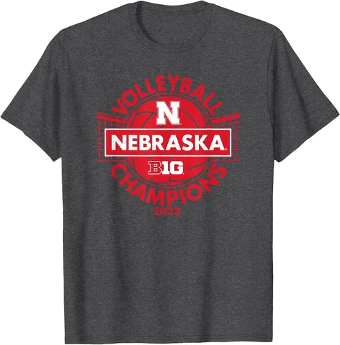 Vista 4 de Nebraska Cornhuskers Big Ten Champs 2023 Women's Volleyball T-Shirt