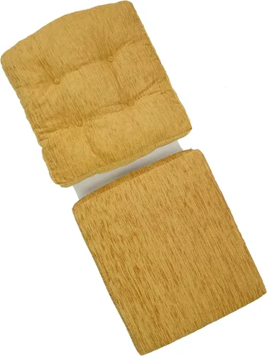 Vista 7 de Juego de 2 cojines de hoja negra para silla de salón (solo cojín)