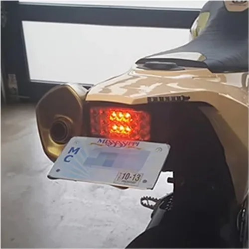 Vista 6 de ASSYA Soporte para placa de matrícula de matrícula para motocicleta, compatible con Kawasaki Ninja H2 H2R 2015-2022