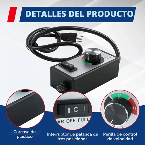 Vista 7 de waltyotur AC 120V Reemplazo para Router Ventilador Controlador de Velocidad Variable Motor Eléctrico Reóstato