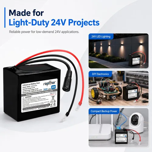 Vista 6 de Batería recargable de 24 V, iones de litio de 2,6 Ah con cargador