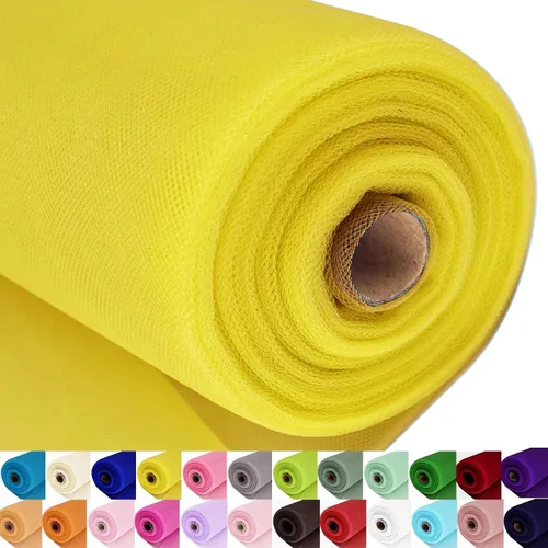Vista 74 de Rollos de tela de tul, 54 pulgadas por 10 yardas (30 pies), cinta de tul para decoración de fiestas de boda, rollo de tela transparente en bobina
