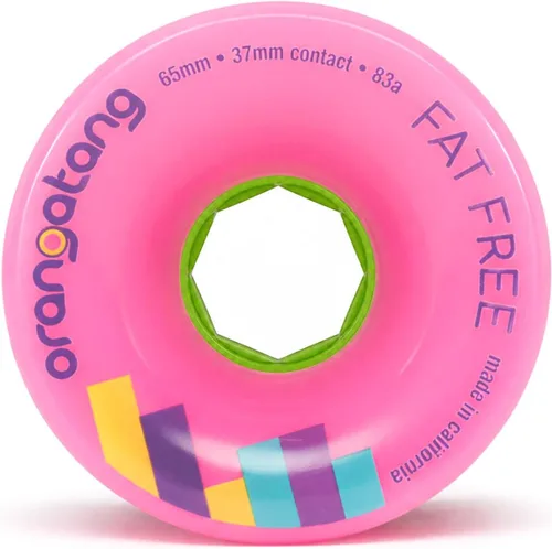 Vista 2 de Orangatang Fat Free 2.559 in Freeride Longboard Skateboard Ruedas (juego de 4)