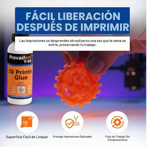 Vista 3 de Adhesivo para cama de impresora 3D para PLA, PETG, ABS, TPU y más, pegamento para cama para múltiples placas de construcción, reduce